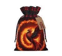Joli sac à cordon imprimé phénix, pochettes cadeaux en tissu pour bijoux, sacs à friandises et cadeaux de fête