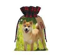 Joli sac à cordon imprimé Shiba Inu, pochettes cadeaux en tissu pour bijoux, sacs à friandises et cadeaux de fête