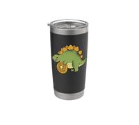 Joli stégosaure gaufré dinosaure dessin animé petit déjeuner collation Gobelet isotherme en acier inoxydable double paroi