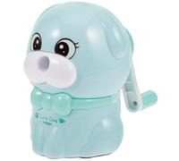 Joli Taille-crayon à Main Chien Bleu Manuel pour Garçon et Filles | Plastique et Alliage, Base Antidérapante, Bac Spacieux, Usage École, Présents, Facile à Utiliser Couleur Aléatoire