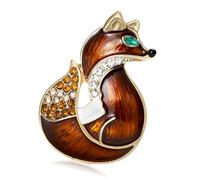 Jolie broche en forme d'animal avec des accents de diamants, bijou polyvalent pour femme, style quotidien, fête, banquet, accessoires de bijoux, taille unique, Comme décrit
