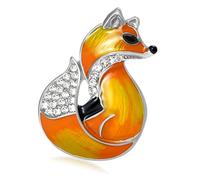 Jolie broche en forme d'animal avec des accents de diamants, bijou polyvalent pour femme, style quotidien, fête, banquet, accessoires de bijoux, taille unique, Comme décrit