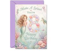 Jolie carte d'anniversaire de 8 ans, « Make a Splash on Their Big Day »