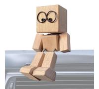Jolie Figurine D'homme En Bois Aux Pieds Tremblants Pour Bureau, Figurine Créative En Bois Pour La Décoration De Chambre À Coucher, Voiture, Bibliothèque, Bureau, Salle D'Étude, Étagère, Vitrine,