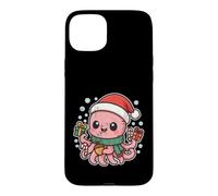Jolie Pieuvre d'hiver avec Bonnet de Père Noël Coque pour iPhone 15 Plus