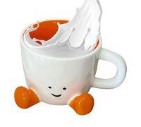 Jolie tasse à café en céramique, tasse à thé avec pieds, tasse décorative amusante pour décoration d'intérieur, bière, lait, café, thé, boisson