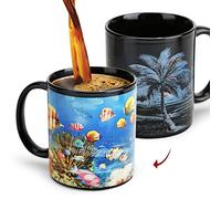 Jolie tasse à thé en céramique, tasses amusantes à changement de couleur de 325 ml, tasses magiques pour café, thé, lait, cadeaux d'anniversaire uniques pour enfants et femmes