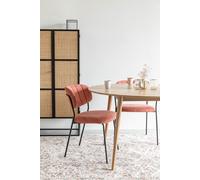 Jolien - Lot De 2 Chaises De Salle À Manger - Rembourré - Noir/Rose