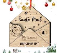 Jolies décorations de Noël | Ornement de Père Noël | Pendentif de Noël en bois | Pendentif de Noël créatif | Cadeaux de Noël amusants | Décoration murale de Noël