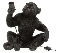JOLIPA Lampe singe en résine noire - Hauteur 33 cm - Largeur 32 cm - Profondeur 28 cm Noir G