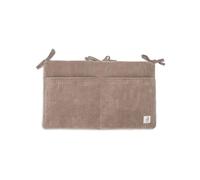 Jollein Sac de Rangement - Cloudy Rib - Milky Coffee - Pour Lit Bébé - Organisateur de Chambre Bébé - Poches de Rangement - 49x30 cm