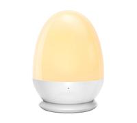 JolyWell Veilleuse pour enfant avec pavé de charge stable, contrôle tactile et réglage de la minuterie, ABS + PC, lampe œuf pour bébé pour allaitement, blanc
