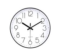 jomparis Horloge Murale silencieuse et sans tic-tac,Horloge Murale Mute Silencieuse Pendule Murale pour La Chambre Cuisine Salon (Noir)