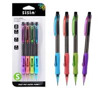 JOMPENS Lot de 4 porte-mines à clic latéral (0,5/0,7/0,9 mm) - Fournitures pour la rentrée scolaire - Idéal pour écrire et dessiner - Design durable et facile à presser (0,5)