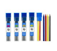 JOMPENS Lot de 5 boîtes de 5,6 mm pour crayons d'embrayage 2B 4B 6B 8B Recharges colorées pour porte-mines pour artistes, dessin, peinture