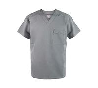 JONATHAN UNIFORM Blouse Medicale Aide Soignante Homme Élastique V Col, Blouse de Travail Poche pour Medecin Dentiste Infirmiere