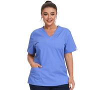 JONATHAN UNIFORM Blouse Medicale Femme 3 Poches Col V, Tenue Aide Soignante | Vêtements Médicals Tenue Infirmiere Professionnelle, Blouse Hopital pour Medecin, Dentiste, Chirurgien, Vétérinaire