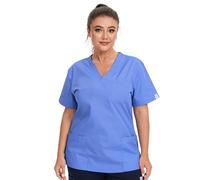 JONATHAN UNIFORM Blouse Medicale Femme 3 Poches Manche Courte Tenue de Bloc | Tenue Aide Soignante Femme Couleur, Tenue Infirmiere Professionnelle, Vêtements Médicals pour Medecin, Dentiste, Chirurgien