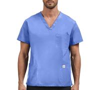 JONATHAN UNIFORM Blouse Médicale Homme Coton 3 Poches | Haut de blouse médicale à manches courtes avec 3 poches pour dentiste, soignant, beauté, salon, vétérinaire