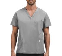 JONATHAN UNIFORM Blouse Médicale Homme Coton 3 Poches | Haut de blouse médicale à manches courtes avec 3 poches pour dentiste, soignant, beauté, salon, vétérinaire