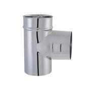 Joncoux Coude en T de 90° d'angle - modèle TYRAL - Inox 304 - double emboitement - Ø125