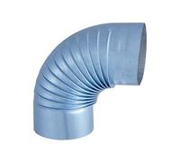 Joncoux Coude plissé de 90° d'angle et aluminié pour conduit de raccordement - Diamètre 125 mm - modèle POLYFEU