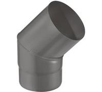 Joncoux Coude pour évacuation des fumées - 45°d'angle - émail 0.7MM - noir mat - Ø180MM G