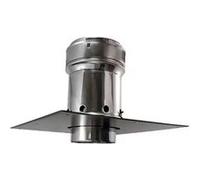 Joncoux Kit Raccord pour poêle - Ø80mm/tubage Ø100mm - avec plaque 40x40cm - noir G