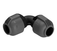 Jonction en L 25 mm de Gardena : raccord de tuyau pour changement de direction du tuyau de pose, 25 mm, compatible avec les tuyaux de pose 25 mm de Gardena, montage sans outils (2773-20)