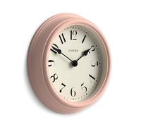 Petite horloge murale ronde, 23 cm, rose