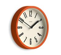 JONES CLOCKS® Hot Tub Horloge Murale | Petite Horloge Ronde rétro | 20cm | Orange | des nombres faciles à Lire | Idéal pour la Cuisine, Le Bureau, la Salle des Enfants, Les espaces Grands ou Petits