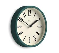 JONES CLOCKS® Hot Tub Horloge Murale | Petite Horloge Ronde rétro | 20cm | Vert foncé | des nombres faciles à Lire | Idéal pour la Cuisine, Le Bureau, Les espaces Grands ou Petits