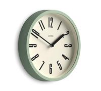Jones Clocks® Hot Tub Horloge murale | Petite horloge ronde rétro | 20cm | Vert pâle | Des nombres faciles à lire | Idéal pour la cuisine, le bureau, la salle des enfants, les espaces grands ou petits