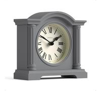 JONES CLOCKS® Kensington Horloge de cheminée | Petite Horloge Classique en Arc Haute | Grey | Stylé et Contemporain | Idéal pour Un Bureau, Une cheminée, Une bibliothèque ou Une Table de Chevet