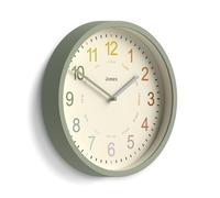 Horloge analogique pour chambre d'enfant, vert saule