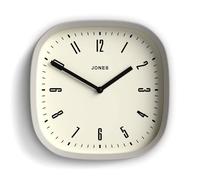 JONES CLOCKS® Marvel Horloge Murale | Horloge carrée rétro Arrondie Moderne | 25cm | Grey | Un Look de Designer Sympa pour Cuisine, Salon ou Bureau
