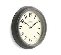 Horloge murale arabe | Horloge ronde classique | 30 cm | Gris moyen | Jolis chiffres | Design décoratif, idéale pour la cuisine, le salon ou la chambre à coucher