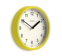 Petite horloge murale ronde jaune de 20 cm