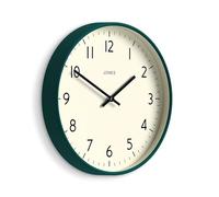Horloge murale ronde moderne de 30 cm, vert foncé, facile à lire