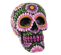 Jones Home and Gift Violet Floral Candy Tête de Mort Tirelire