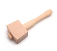Jonikuper Maillet en bois de hêtre massif - Outil de menuisier massif avec tête en cuir - Outil à main professionnel pour assemblage de meubles en bois