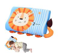 Jonuin Schlummerkids Coussin pour Enfant, 46x26cm Oreiller Enfant avec Taie d'oreiller, Oreiller Bébé, Respirant, Confortable, Ergonomique, Coussin Bebe pour Enfants à Aartir de 3 Ans (Lion)
