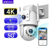 Jooan 4K 8MP HD Wifi PTZ caméra extérieure 5G Wifi double objectif caméras IP de sécurité 5X Zoom AI suivi ONVIF CCTV caméra de Surveillance