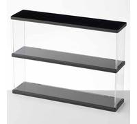 Joody 2 Niveaux Vitrine Acrylique pour Collection Figurine Voiture Miniature, Boite Plexiglas Transparent avec Porte, Maison Vitrine Rangement Anti-poussiere (40 x10x27,7cm)