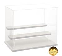Joody Vitrine pour Collection, 3 Niveaux Vitrine de Rangement pour Figurine, Manga, Boite Plexiglas Transparent pour Voiture Miniature, Anti-poussière Rangement Parfum Presentoir Organisateur