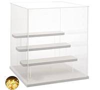 Joody Vitrine pour Collection, 4 Niveaux Vitrine de Rangement pour Figurine, Manga, Boite Plexiglas Transparent pour Voiture Miniature, Anti-poussière Rangement Parfum Presentoir Organisateur