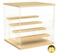 Joody Vitrine pour Collection, 5 Etagere Vitrine Acrylique pour Lego Figurine Pop Maquette, Boite de Rangement Transparente avec Support Figurine et Porte, Anti-poussière Presentoir, 32x32x33,4 cm
