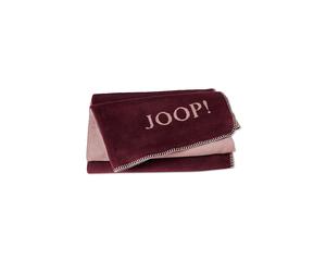 JOOP Couverture - Plaid 150x200cm Uni Doubleface Rouge-Nude rouge foncé