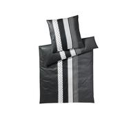JOOP Parure de lit en satin Cornflower Stripe 70x90cm / 140x200cm (Deep Stone) noir