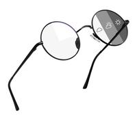 Joopin Lunettes Rondes Anti Lumière Bleue pour Homme Femme | Protection UV400, Anti-Fatigue Oculaire, Monture Ronde Métal Léger et Durable pour Employés de Bureau Gamers